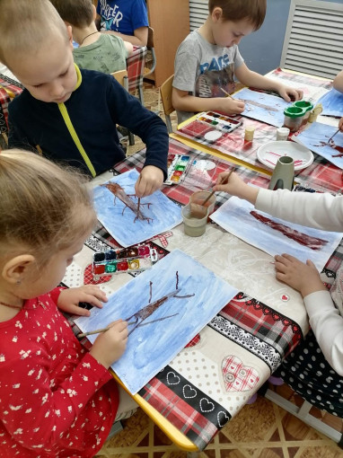 Занятие " Деревья в инее" Занятие " Деревья в инее".